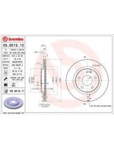 BREMBO 09.8519.11 Тормозной диск передний