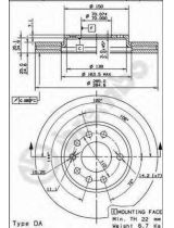 BREMBO 09.9165.10 Тормозной диск передний
