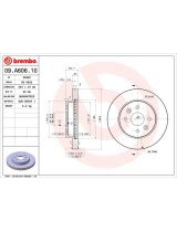 BREMBO 09.A606.10 Тормозной диск передний