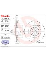 BREMBO 09.A500.11 Тормозной диск передний