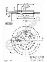BREMBO 08.5334.10 Тормозной диск задний
