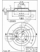 BREMBO 08.8682.10 Тормозной диск задний