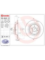 BREMBO 08.A540.11 Тормозной диск задний