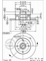 BREMBO 08.5005.14 Тормозной диск задний