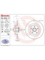 BREMBO 08.A239.17 Тормозной диск задний с подшипником и кольцом ABS