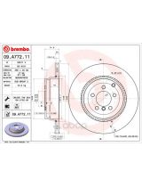 BREMBO 09.A772.11 Тормозной диск задний