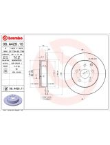 BREMBO 08.A429.11 Тормозной диск задний