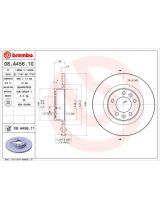 BREMBO 08.A456.11 Тормозной диск задний