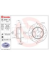 BREMBO 08.9787.1X Тормозной диск задний