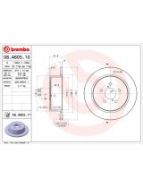 BREMBO 08.A605.11 Тормозной диск задний