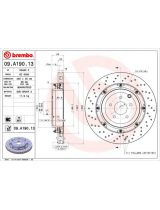 BREMBO 09.A190.13 Тормозной диск задний