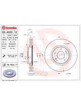 BREMBO 09.A532.11 Тормозной диск передний