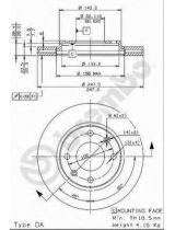 BREMBO 09.9610.14 Тормозной диск передний