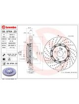BREMBO 09.9764.23 Тормозной диск передний