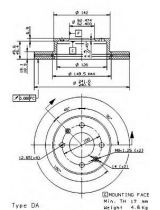 BREMBO 09.9537.20 Тормозной диск передний