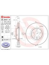 BREMBO 09.9447.11 Тормозной диск передний