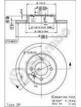 BREMBO 08.5149.14 Тормозной диск передний