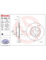 BREMBO 09.5889.10 Тормозной диск передний