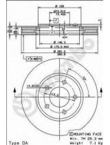 BREMBO 09.8977.10 Тормозной диск передний