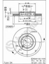 BREMBO 09.6799.14 Тормозной диск передний