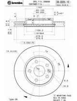 BREMBO 09.B355.10 Тормозной диск передний