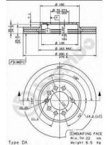 BREMBO 09.7629.10 Тормозной диск передний