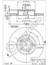 BREMBO 08.5747.11 Тормозной диск передний