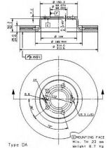 BREMBO 09.9540.11 Тормозной диск передний с покрытием