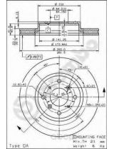 BREMBO 09.6752.10 Тормозной диск передний с винтами