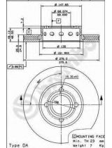 BREMBO 09.5724.10 Тормозной диск передний