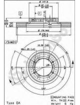 BREMBO 09.8071.10 Тормозной диск передний