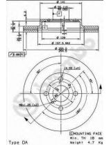BREMBO 09.8545.10 Тормозной диск передний