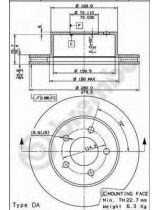 BREMBO 09.7421.80 Тормозной диск передний