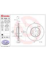 BREMBO 09.7629.11 Тормозной диск передний