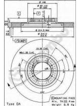 BREMBO 09.9132.10 Тормозной диск передний