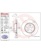 BREMBO 09.D526.13 Тормозной диск передний