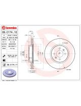 BREMBO 09.C174.11 Тормозной диск передний