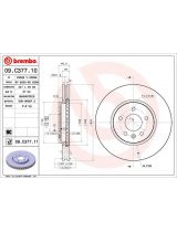 BREMBO 09.C377.11 Тормозной диск передний