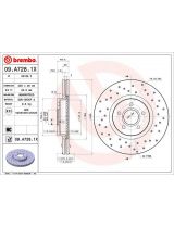 BREMBO 09.A728.1X Тормозной диск передний