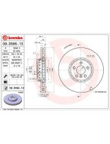 BREMBO 09.D095.13 Тормозной диск передний правый