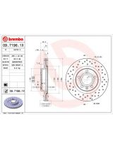 BREMBO 09.7196.1X Тормозной диск передний