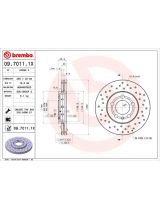 BREMBO 09.7011.1X Тормозной диск передний