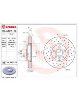 BREMBO 09.A427.1X Тормозной диск передний