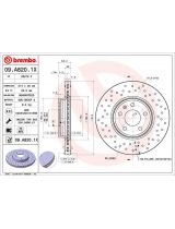 BREMBO 09.A820.1X Тормозной диск передний