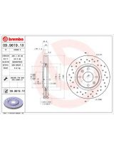 BREMBO 09.9619.1X Тормозной диск передний