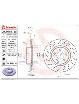 BREMBO 09.9481.21 Тормозной диск