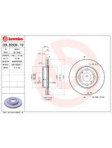BREMBO 09.B309.10 Тормозной диск