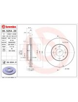 BREMBO 09.5254.21 Тормозной диск передний