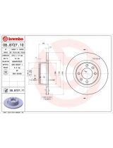 BREMBO 08.8727.11 Тормозной диск