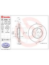 BREMBO 09.A386.11 Тормозной диск